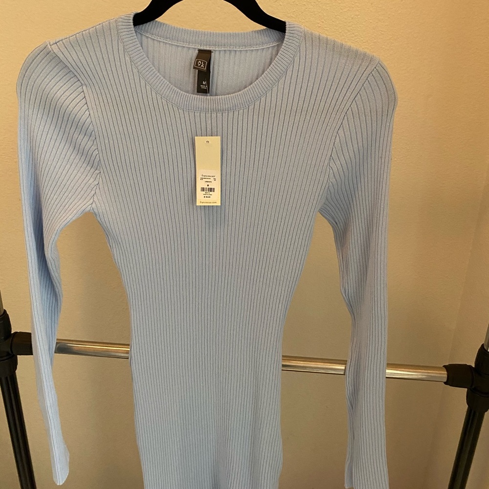 New Long sleeve dress ribbed knit fabric